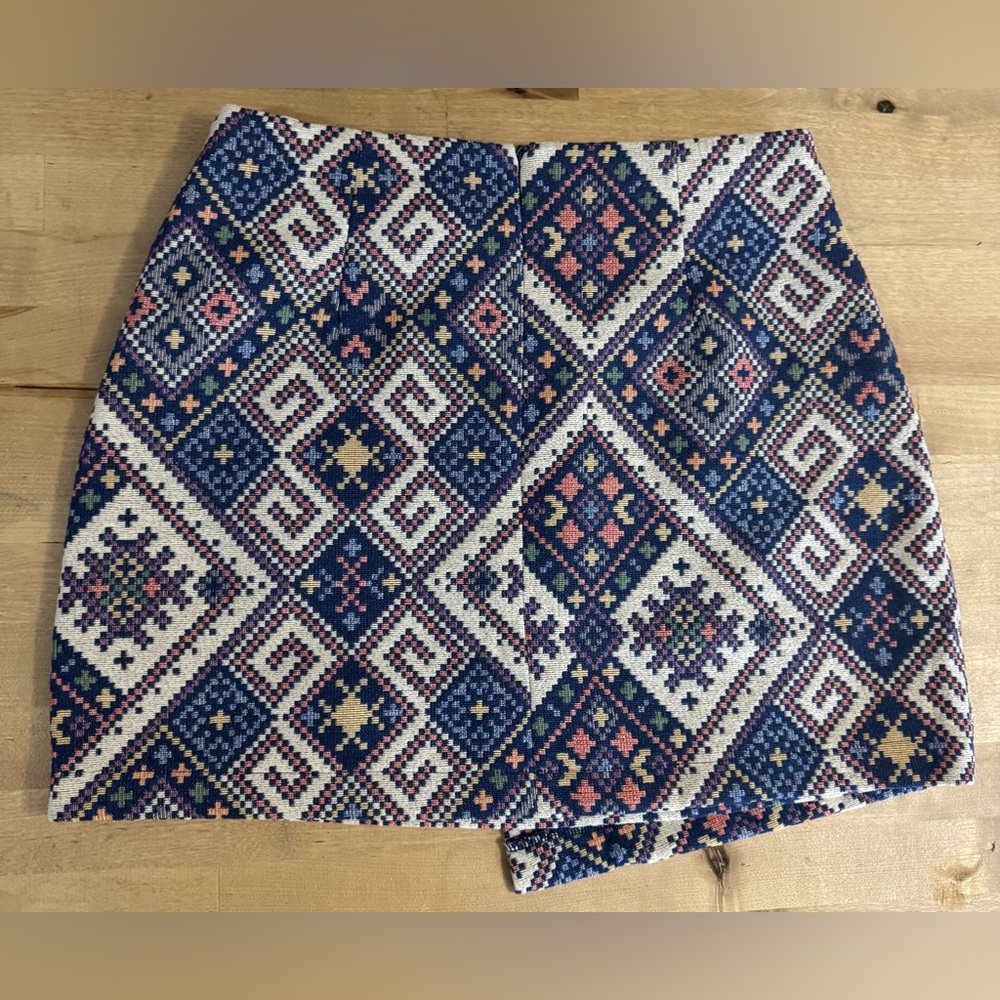NWT Anniewear Ethic woven jacquard faux wrap skirt - Picture 7 of 14